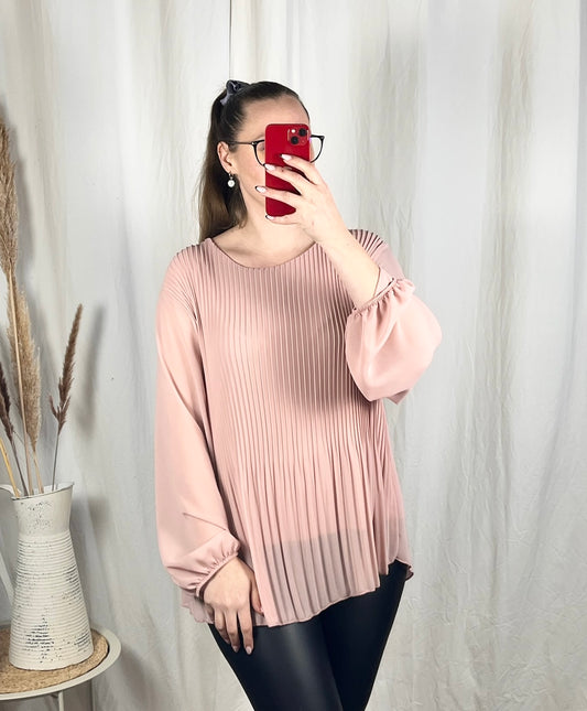 Plissee Bluse kurz (verschiedene Farben)