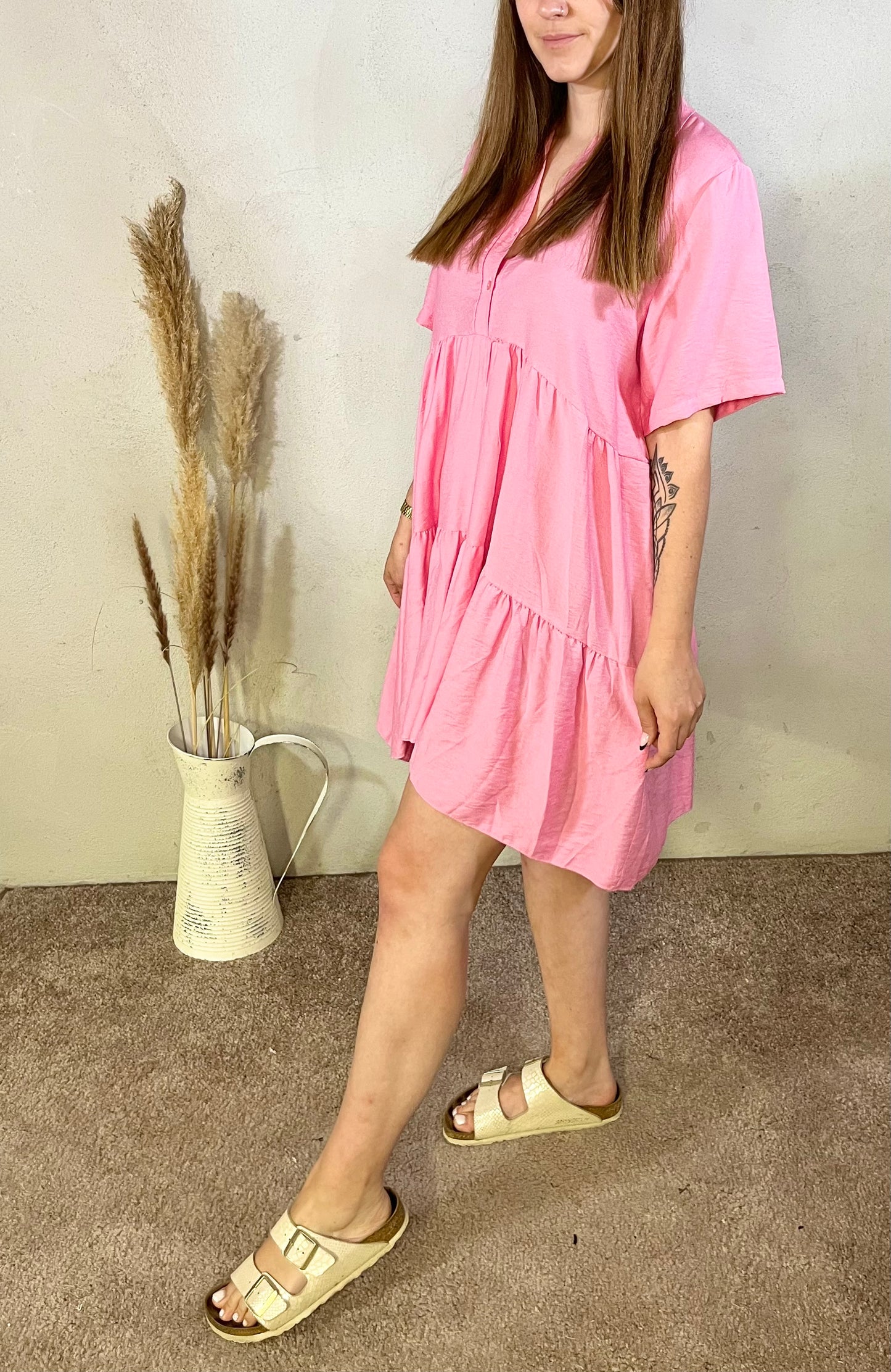 Blusenkleid in Rosa
