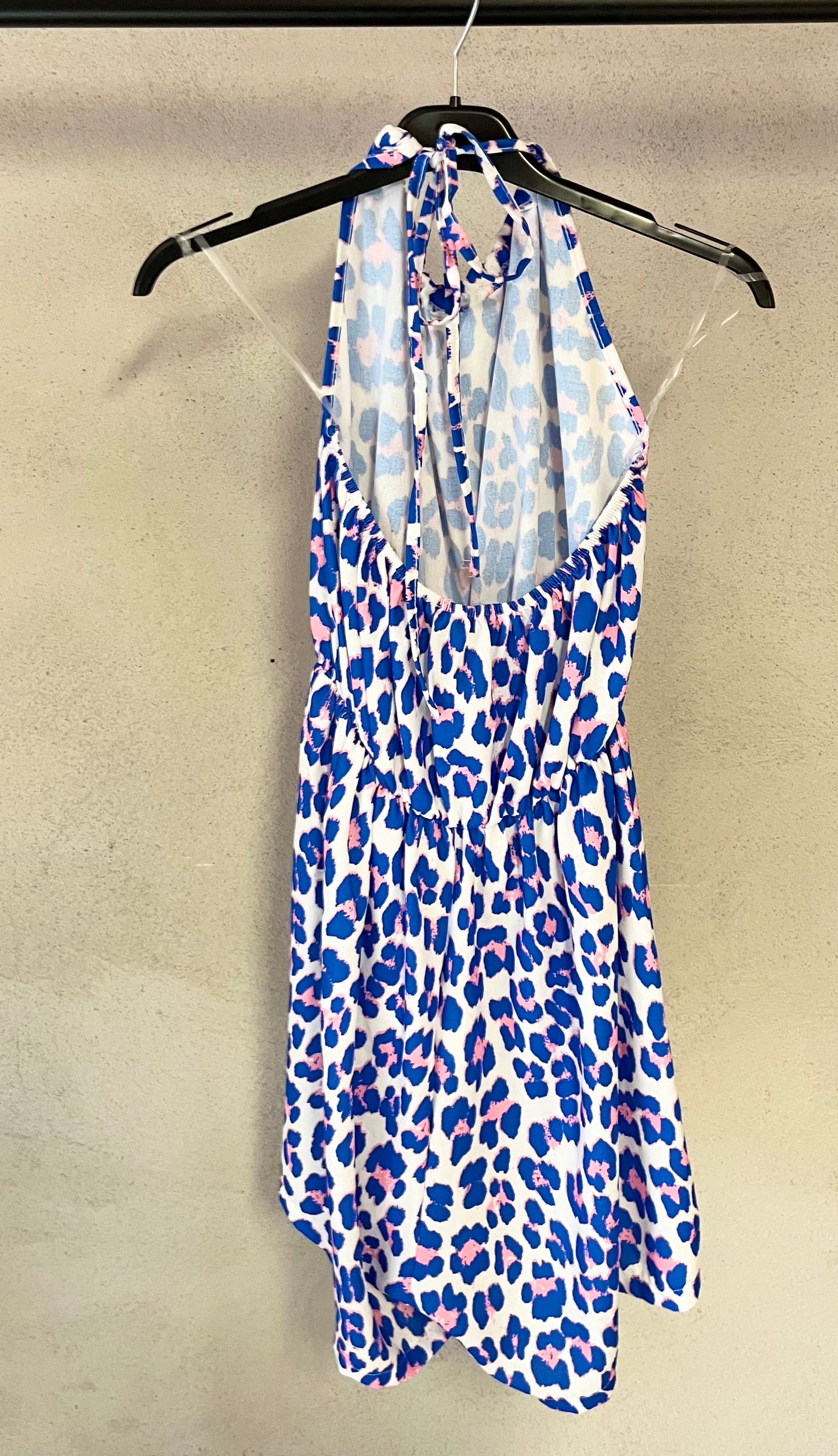 Einteiler Leo in Blau / Rosa