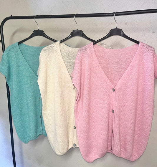 Oversize Weste in Rosa