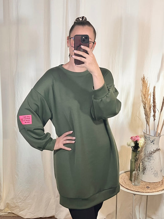 Pulloverkleid in Khaki