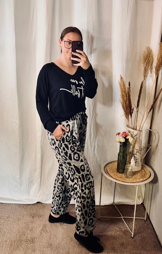 Onesize feiner Pullover in Schwarz