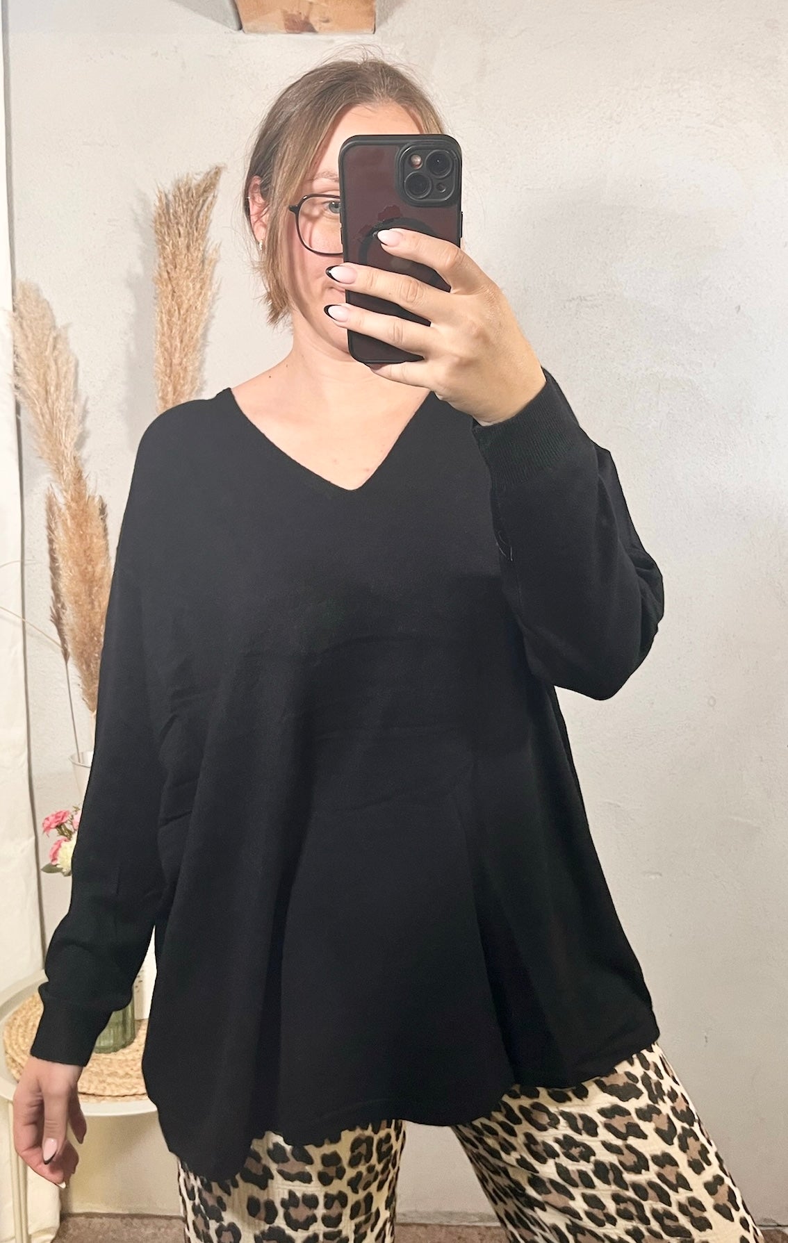 Onesize Pullover in Schwarz