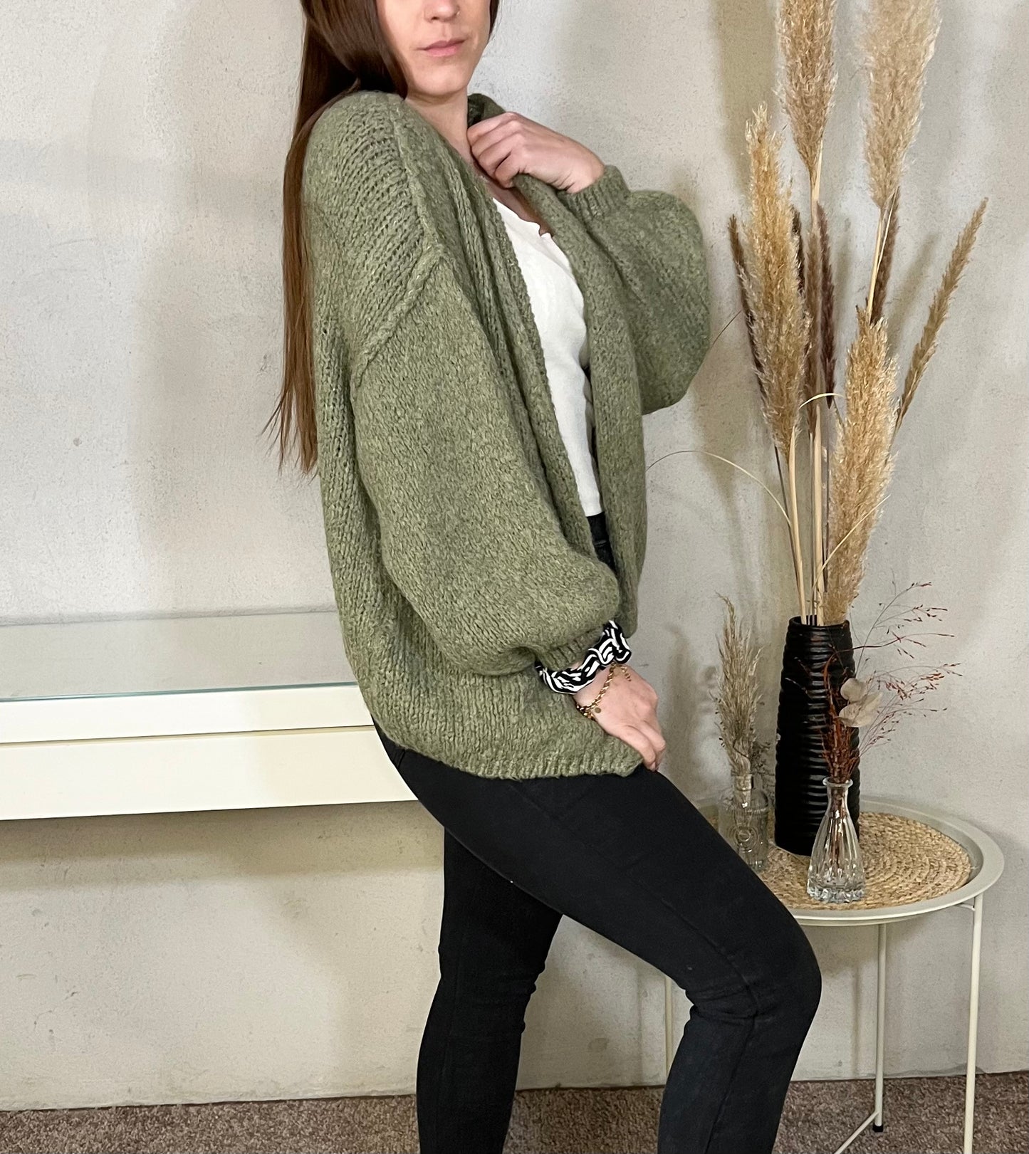 Cardigan in Olive