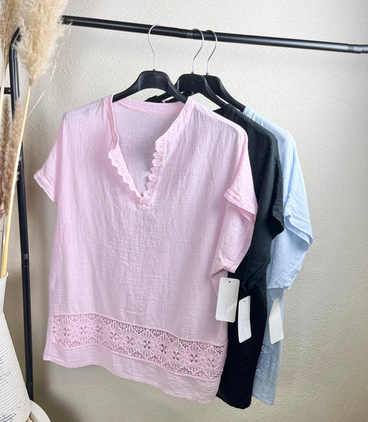 Bluse mit Spitze