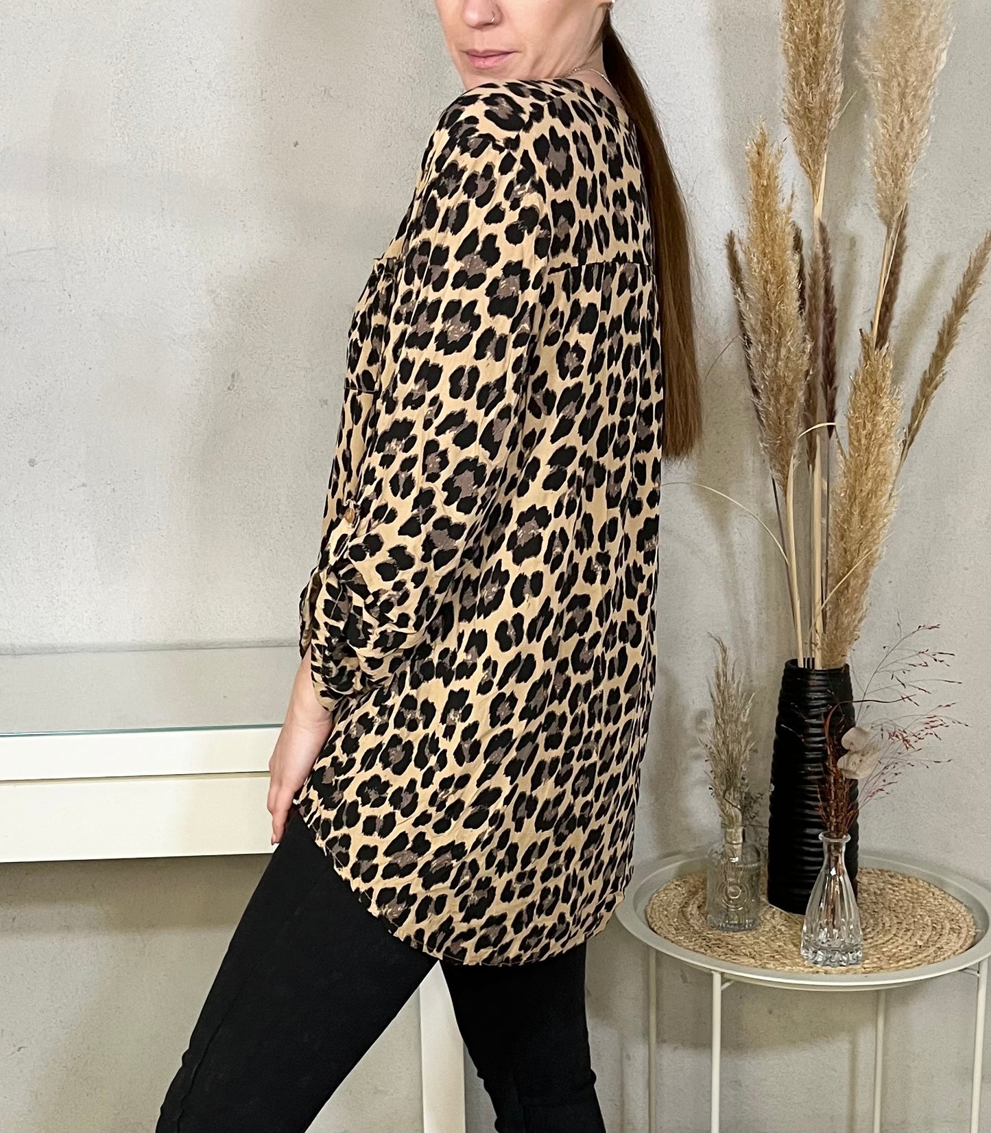 Bluse Leo in Ockerbraun