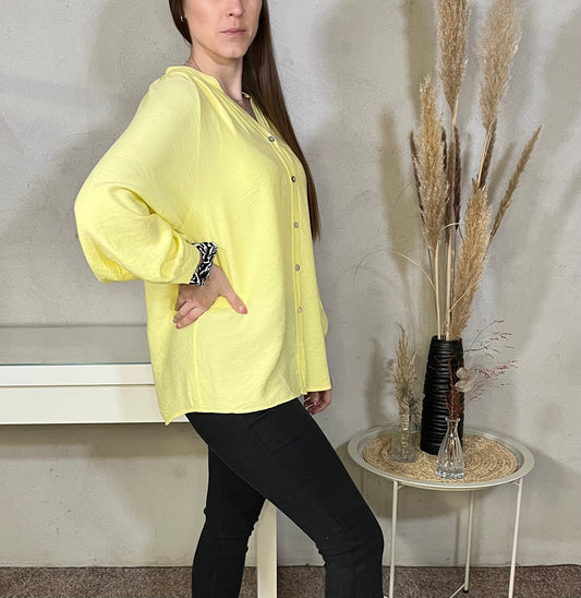 Crepe Bluse in Gelb