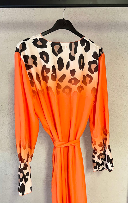 Lange Strandjacke Leo in Orange