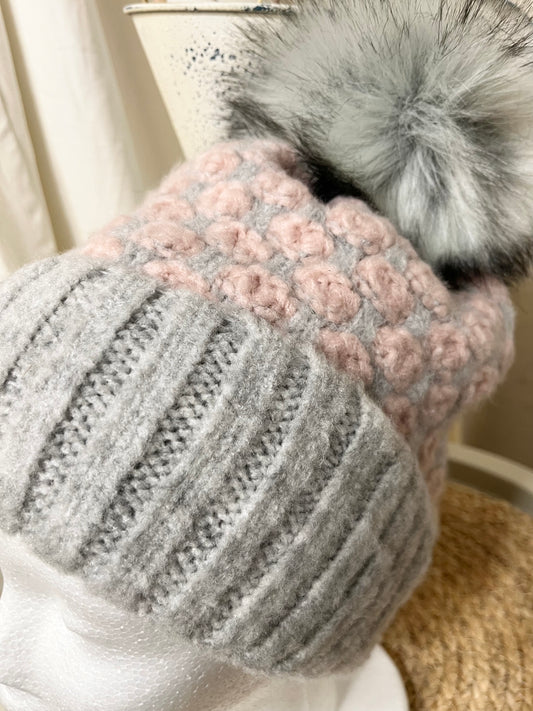 Fleece Mütze gefüttert in Rosa