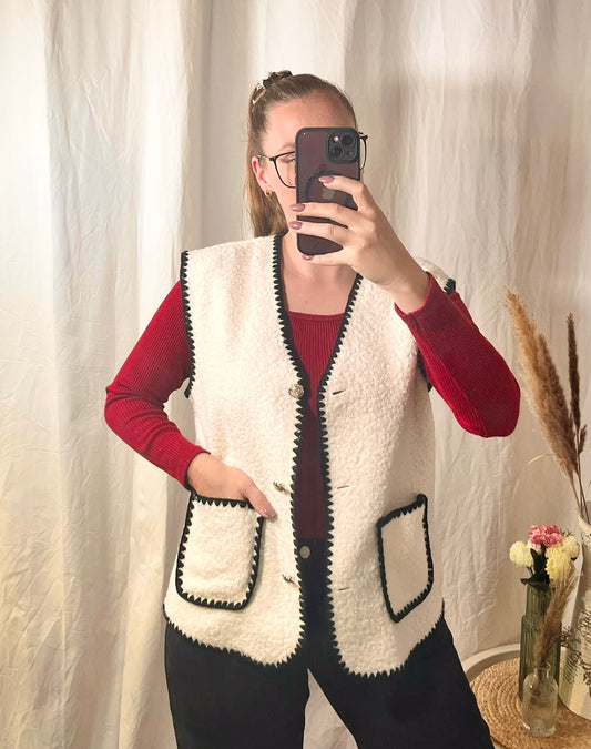 Weste mit Taschen in Weiß