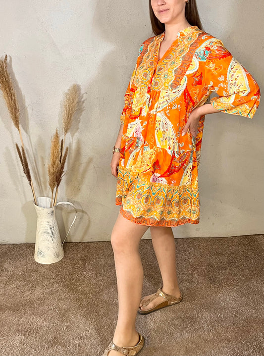 Summer dress with 3/4 sleeves