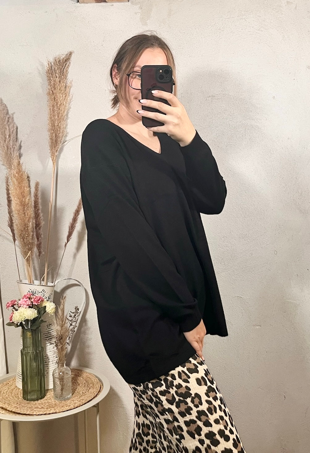 Onesize Pullover in Schwarz