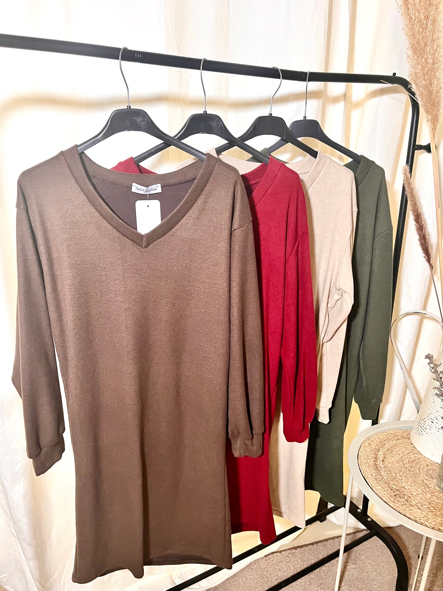 Pulloverkleid weich in verschiedenen Farben