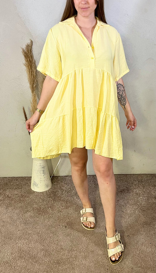 Blusenkleid in Hellgelb