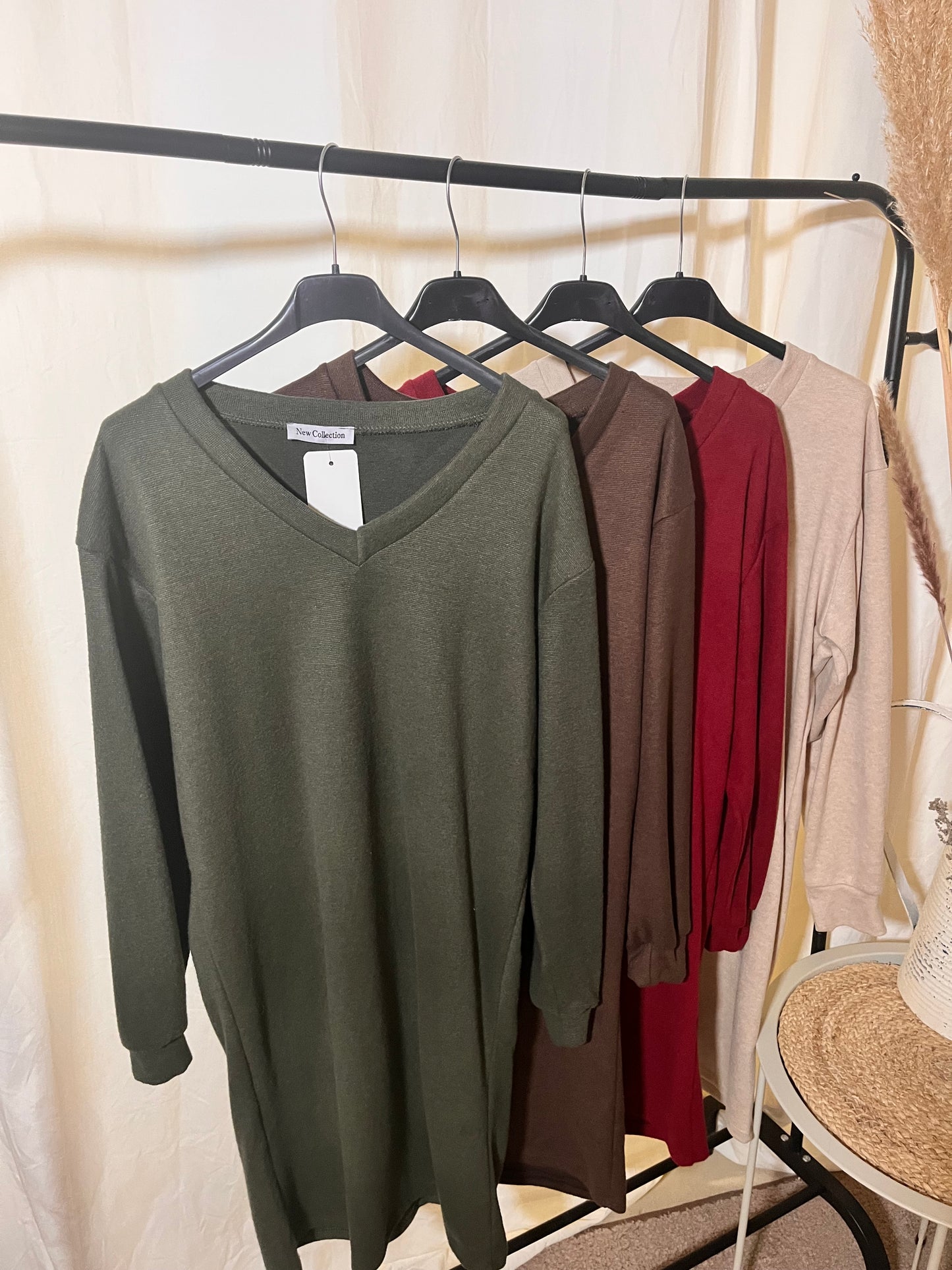 Pulloverkleid weich in verschiedenen Farben