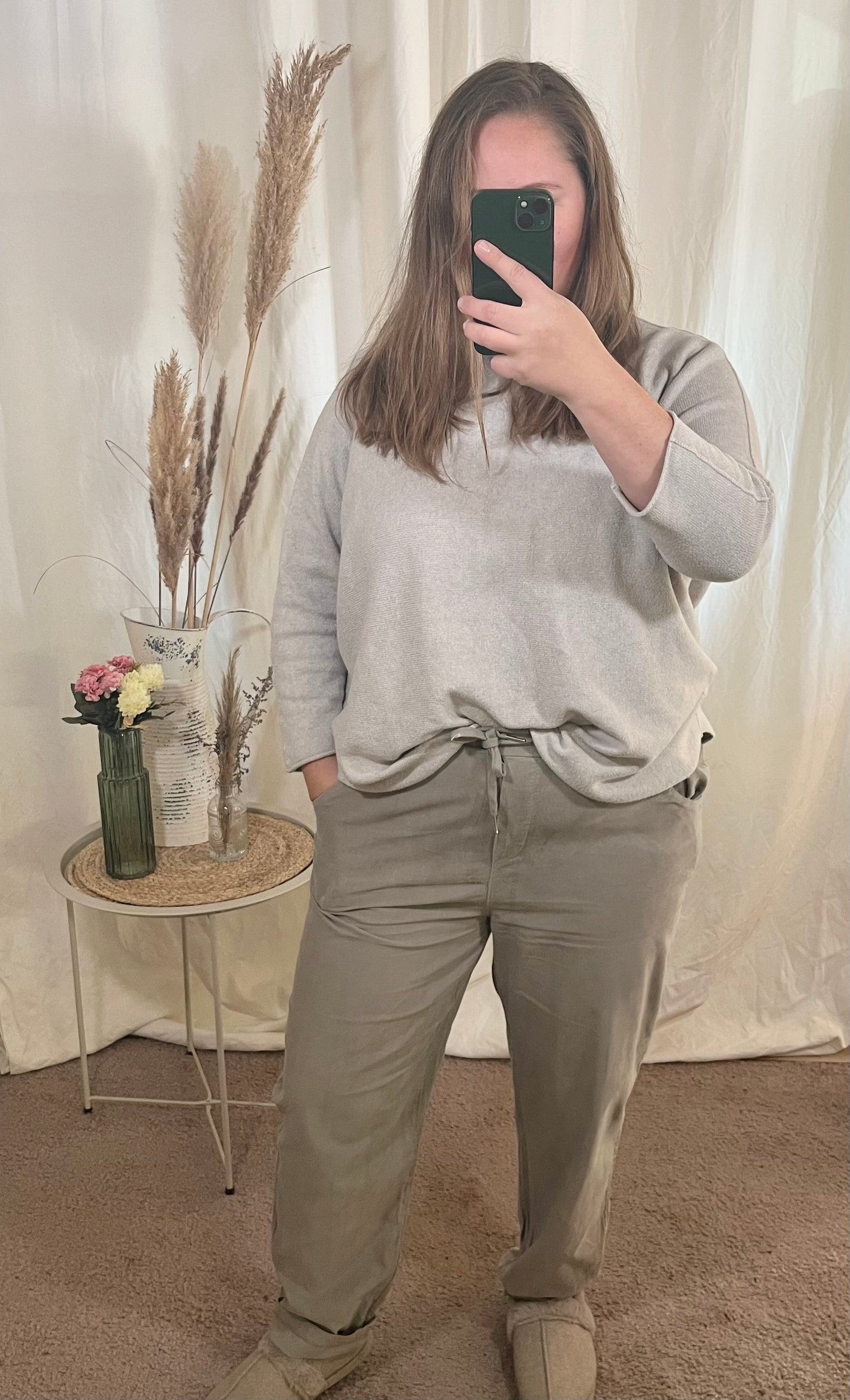 Cordhose in Taupe