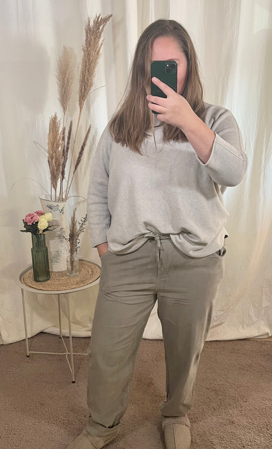 Cordhose in Taupe