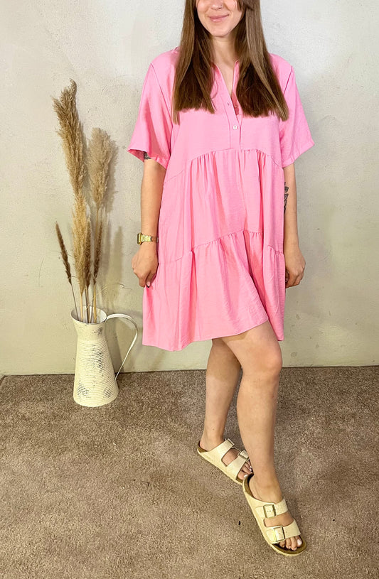 Blouse dress in pink
