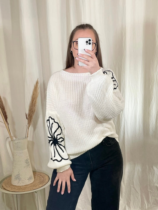 Pullover Blume (verschiedene Farben)