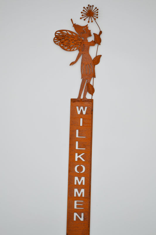 Elfe de pieu de jardin, bienvenue