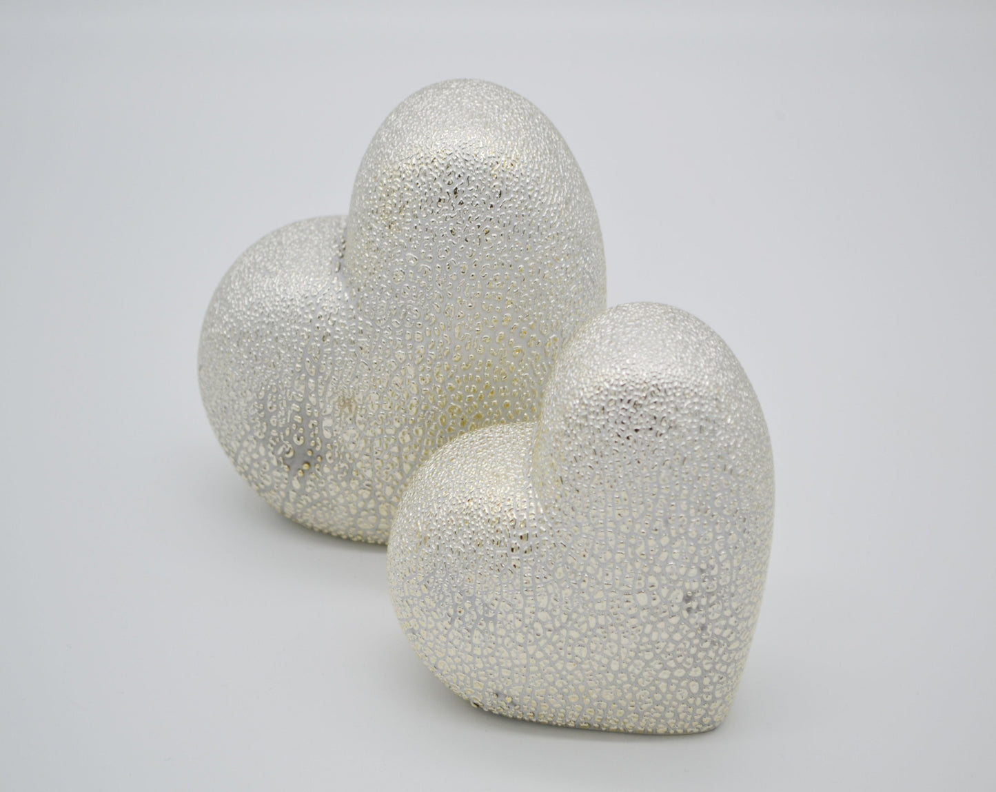 Herzen "Silber", 2er Set