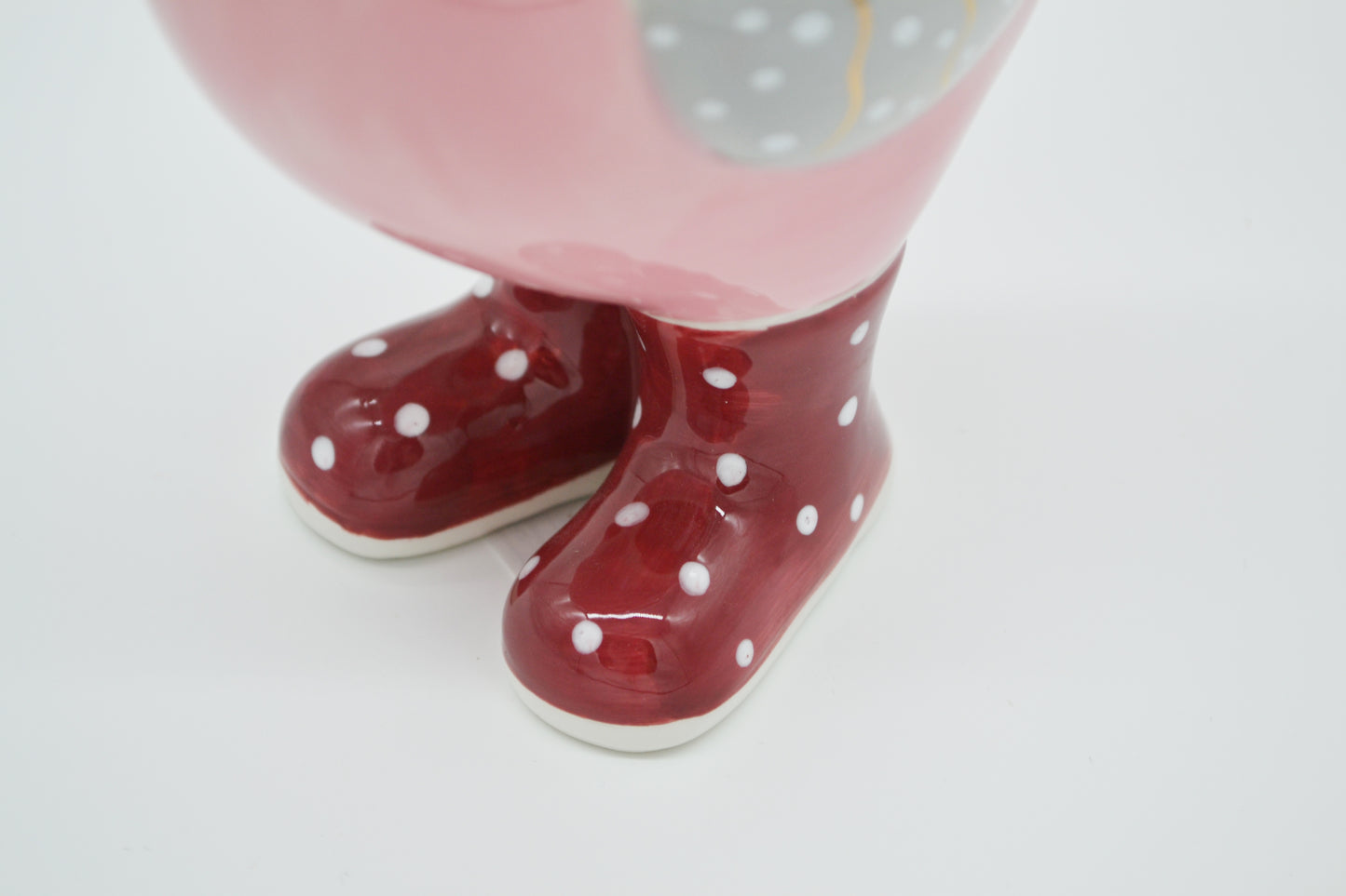 Huhn aus Keramik in Pink/Rosa