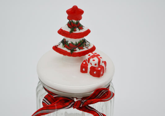 Christmas tree storage jar