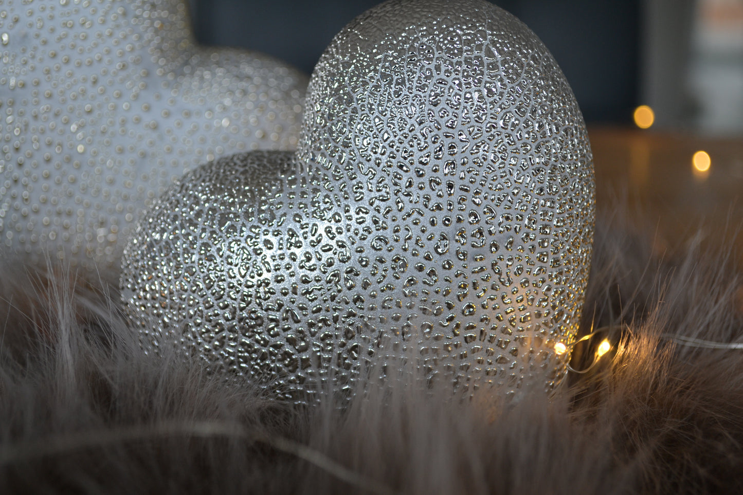 Herzen "Silber", 2er Set