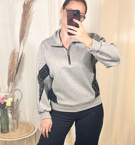 Sweatshirt mit Pailletten (verschiedene Farben)