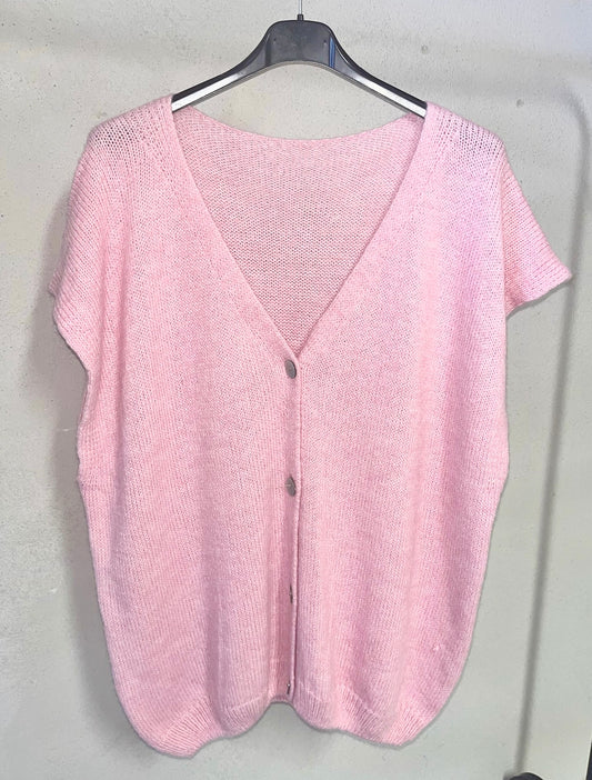 Oversize Weste in Rosa