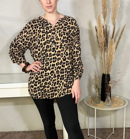 Bluse Leo in Ockerbraun