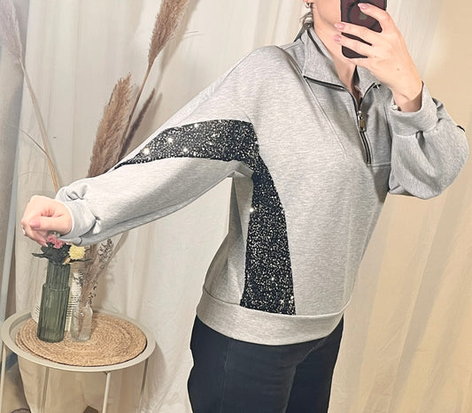 Sweatshirt mit Pailletten (verschiedene Farben)