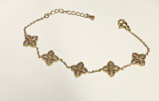 Kleeblattarmband aus Edelstahl