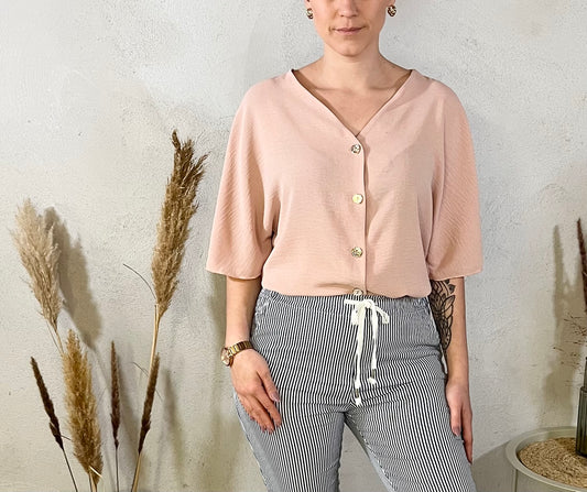 Cardigan Bluse in Roas