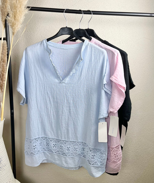 Bluse mit Spitze