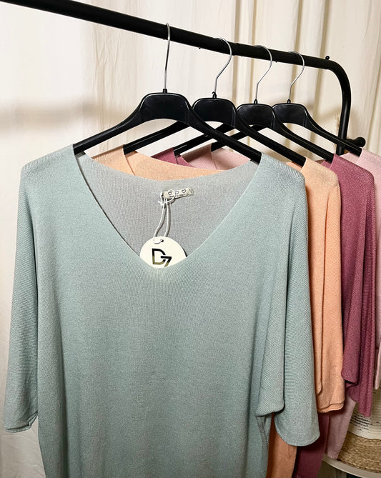 Feinstrick 3/4 Ärmel (verschiedene Farben)