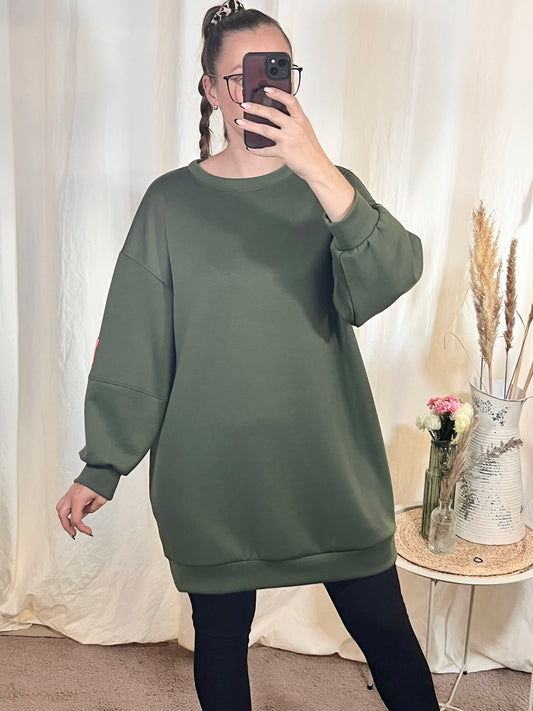 Pulloverkleid in Khaki