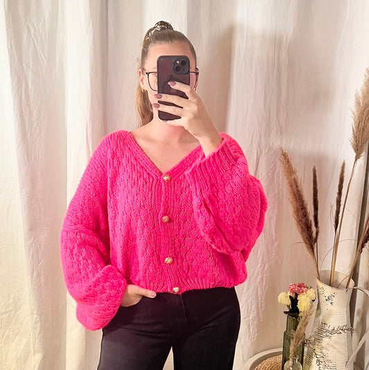 Oversize Cardigan in Rosa