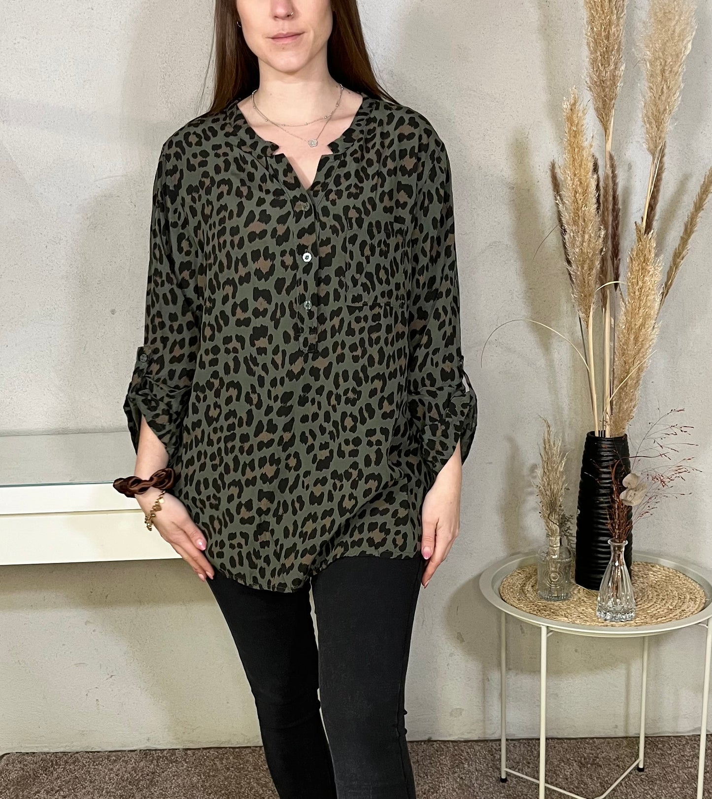 Bluse Leo in Khaki