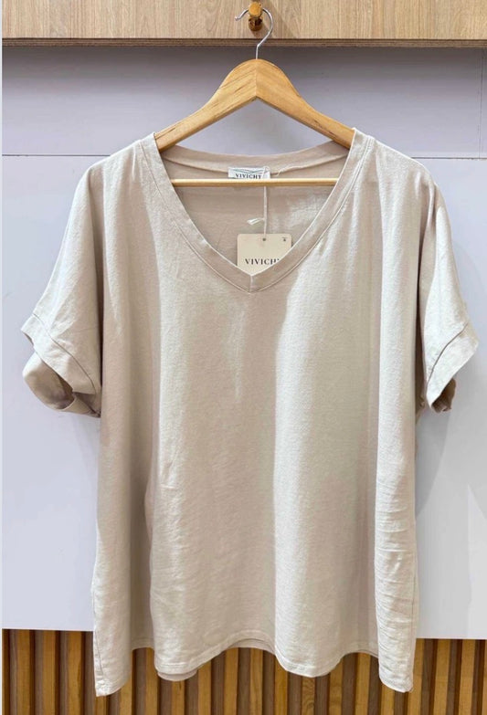 Shirt Uni Curvy (verschiedene Farben)