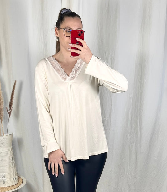 Basic mit Spitze (verschiedene Farben)