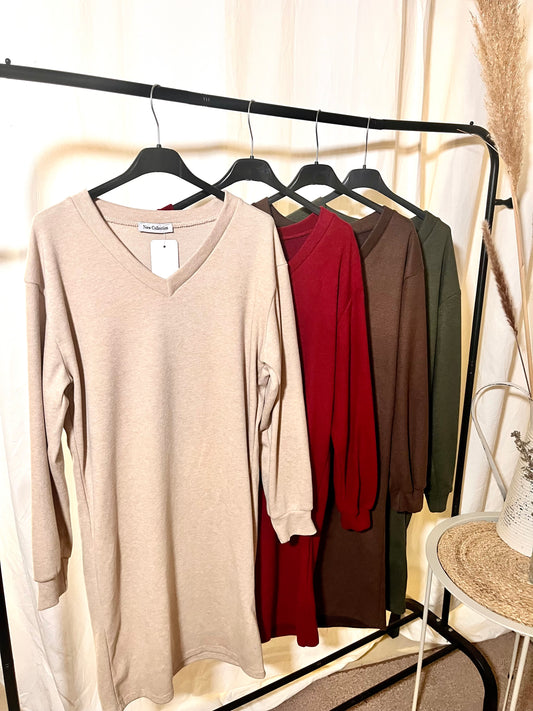 Pulloverkleid weich in verschiedenen Farben