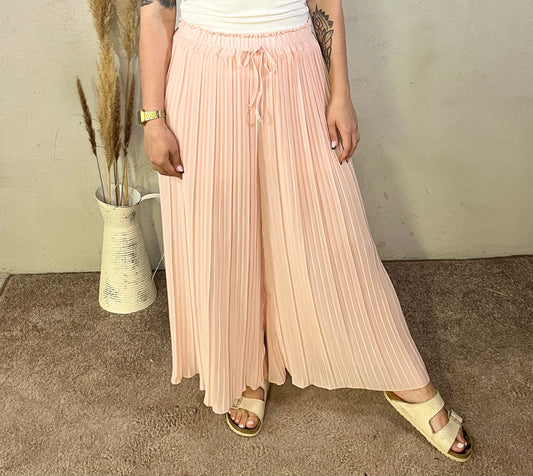 Plissee Hose in Rosa