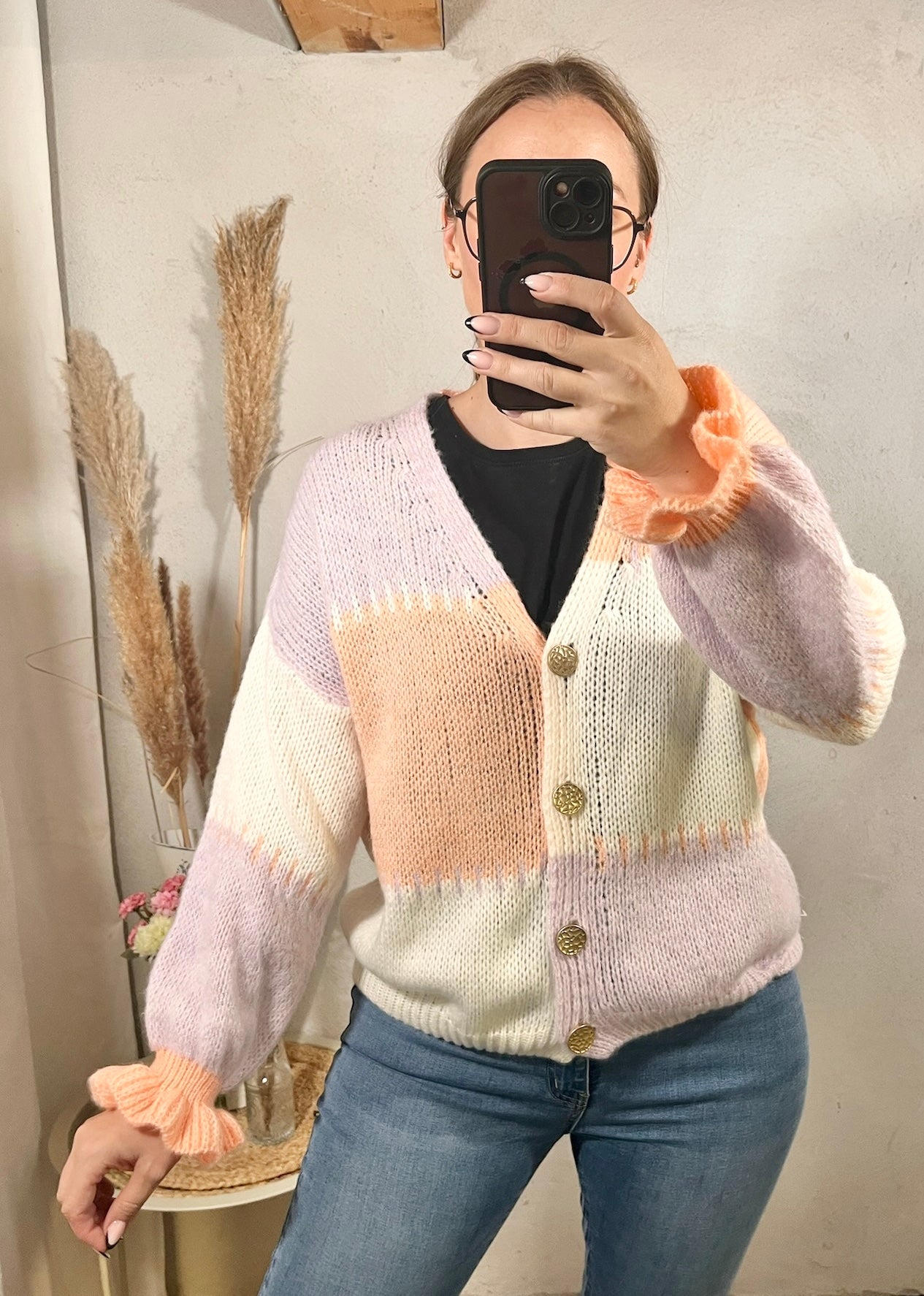 Oversize Cardigan Elegant in Rosa