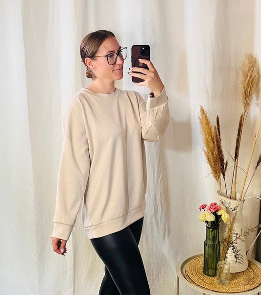 Oversize Sweatshirt in Beige