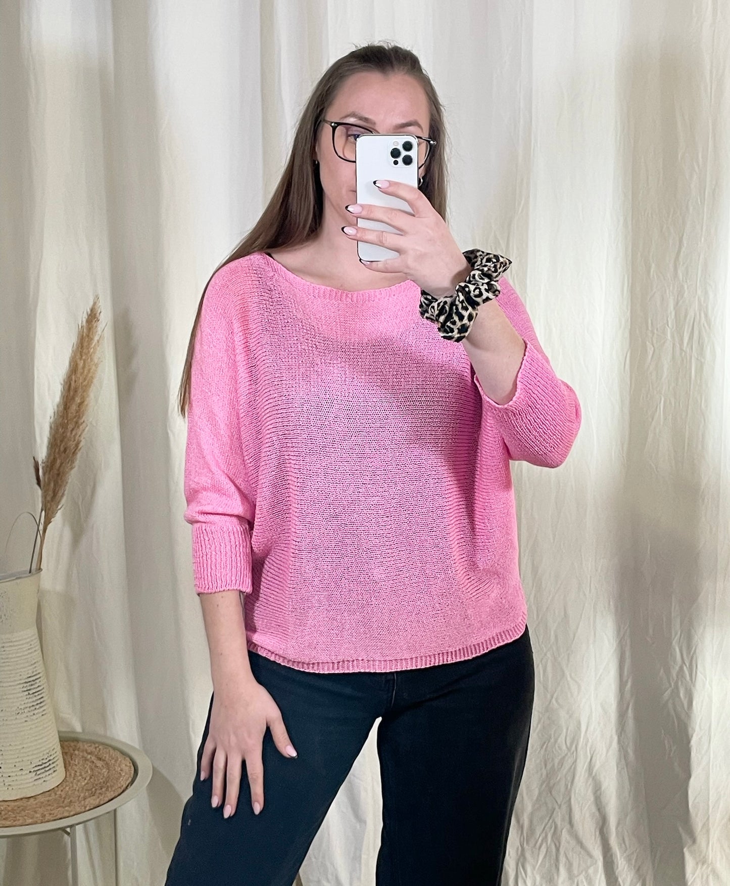 Strickpullover mit Schleife (verschiedene Farben)