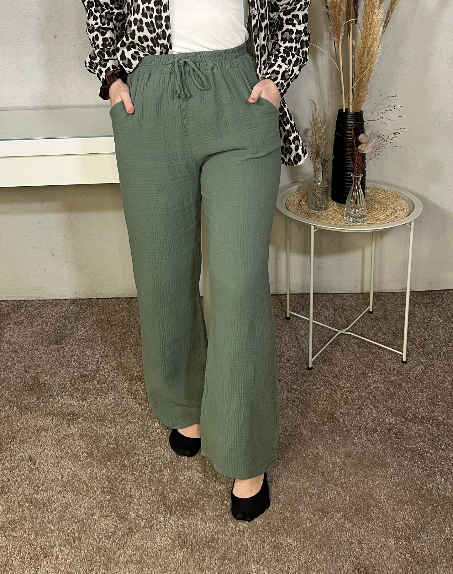 Baumwollhose in Khaki