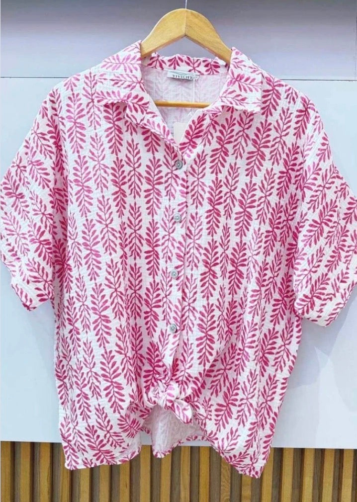 Musselinbluse Streifen