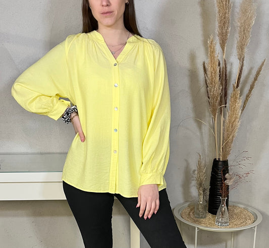 Crepe Bluse in Gelb