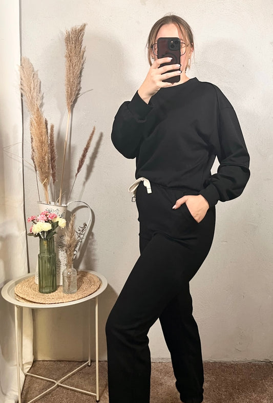 Jogger Zweiteiler in Schwarz